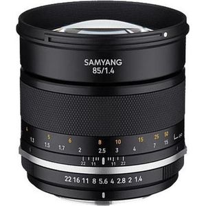Samyang 22993 MF 85 mm F1.4 MK2 Sony E - handmatige lens portret voor volledig formaat en APS-C vaste brandpuntsafstand Sony E Mount, 2 generatie voor Sony A7S, A7 III, A7R III, A6400, A7R IV, A6600,