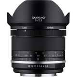 Samyang 14mm f/2.8 MK2 Nikon F AE (Nikon F, APS-C / DX, Volledig formaat), Objectief, Zwart