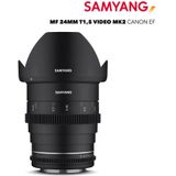 Samyang - MF 24mm T1,5 VDSLR MK2 - Objectief - Zwart - Canon EF