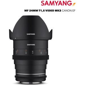 Samyang - MF 24mm T1,5 VDSLR MK2 - Objectief - Zwart - Canon EF