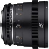 Samyang - VDSLR 50 mm T1.5 MK2 - Objectief - Zwart - Weersbestendig