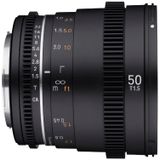 Samyang - MF 50mm T1.5 VDSLR MK2 - Objectief - Zwart - Canon EF