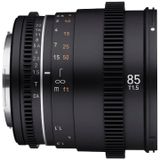 Samyang - VDSLR 85 mm T1.5 MK2 - Objectief - Zwart - Canon EF