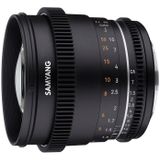 Samyang - VDSLR 85 mm T1.5 MK2 - Objectief - Zwart - Canon EF