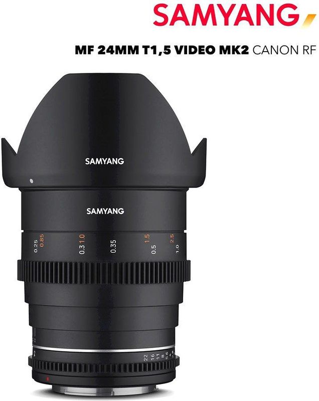 Samyang - MF 24mm T1.5 VDSLR MK2 - Objectief - Zwart