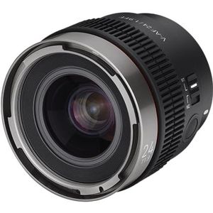 SAMYANG V-AF 24 mm T1, 9 FE voor Sony E, videolens, autofocuslens, ondersteuning voor Cine 8K lens, aangepaste schakelaar en knop, 23343, zwart
