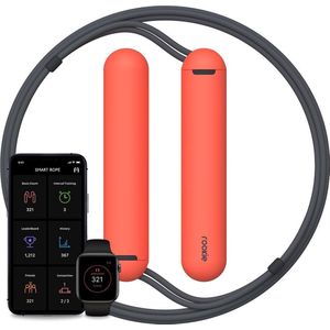 SmartRope Rookie - Slim Springtouw met Mobiele App - Fitness springtouw met teller - Verstelbaar springtouw - Touwtje springen - Skipping Rope  - Fitness - Boksen - Krachttraining - Crossfit - Rood