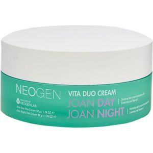 Neogen Joan Kim Vita Duo dag- en nachtcrème, dubbele Koreaanse crème, natuurlijke ingrediënten, groene thee en vitamine C, 3,52 oz