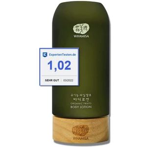 Whamisa Organic Fruit Body Lotion - Testwinnaar 2022 - Bodylotion - Rijk aan vitaminen en antioxidanten - Regeneratie - Koreaanse natuurlijke cosmetica - 510 ml