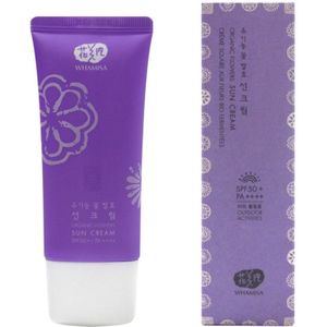 WHAMISA Organic Flowers Sun Cream Beschermende Verzorging tegen Zonnestraling  SPF 50+ 60 gr