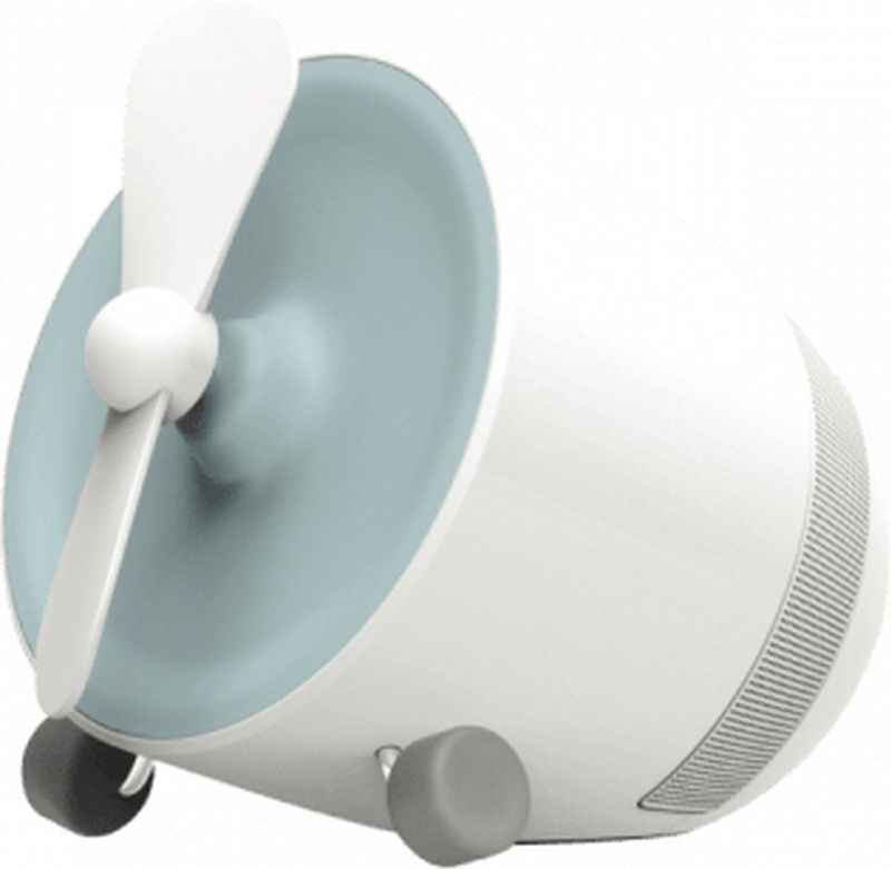 POUT EARS1 Draagbare Bluetooth Luidspreker met Miniventilator - Blauw