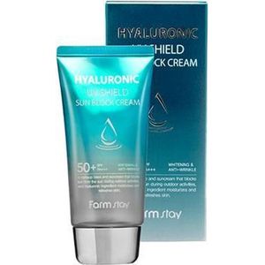 Farmstay Hyaluronic UV Shield Sun Block Cream Beschermende Huidcrème met Hyaluronzuur SPF 50+ 70 g