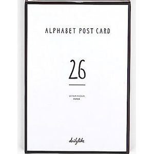 Dailylike Set van 26 alfabet ansichtkaarten 10 x 14,8 cm.