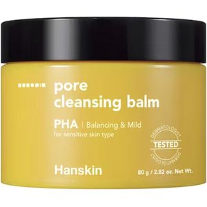 Hanskin Pore Cleansing Balm - PHA Balancing & Mild - 80 gr - Sensitive Skin Type - Gezichtsreiniging voor Gevoelige Huid - Dermatologisch Getest - Reiniging Balsem - Cruelty Free - Korean K Beauty Skincare Rituals - Hypoallergeen