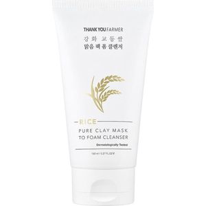 Thank you Farmer - Default Brand Line Rice Pure Clay Mask to Foam Cleanser Reinigingsmelk 150 ml Dames