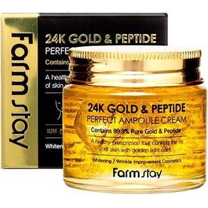Farmstay - 24K Gold & Peptide Perfect Ampoule Cream - Hydraterende Crème - 80 ml
