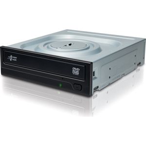 Hitachi-LG GH24 Interne DVD-RW CD-RW ROM DVD-speler voor laptop/desktop-pc, compatibel met Windows 10, M-Disk-ondersteuning, 24x schrijfsnelheid (software inbegrepen) - zwart