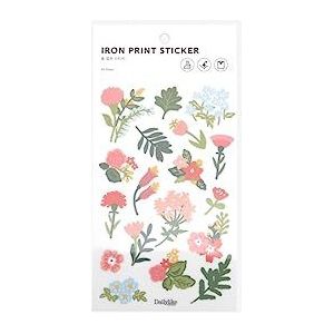 10,5 x 17,5 cm bloemenkleding opstrijkbare sticker