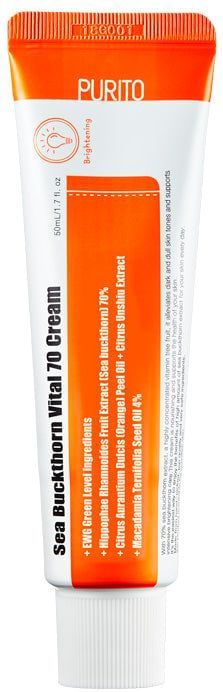 Purito - Sea Buckthorn Vital 70 Cream - Gezichtscrème - 50 ml - Duindoornextract