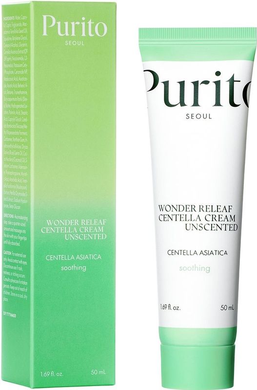 Purito - Wonder Releaf Centella Cream - Gezichtscrème - Geurloos - 50 ml