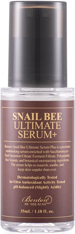 Benton - Snail Bee Ultimate Serum Plus - Gezichtsserum - 70% Slakkenslijm - Pompflacon