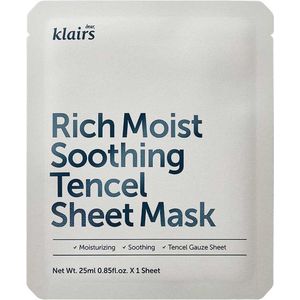 Klairs - Rich Moist Soothing - Gezichtsmasker - Tencel - Hyaluronzuur