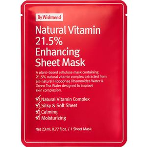 By Wishtrend - Natural Vitamin 21.5% Enhancing Sheet Mask - 23 ml