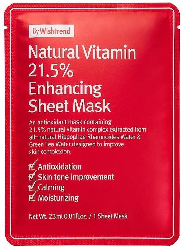 By Wishtrend Natural Vitamin 21.5% Enhancing Sheet Mask 23 ml