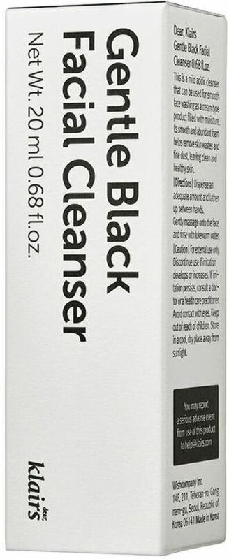 Klairs - Gentle Black Facial Cleanser - 20 ml - Gezichtsreiniger