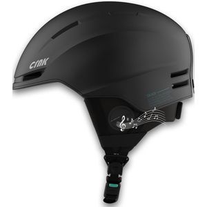 Skihelm - Ski helm met Bluetooth - Skihelm Heren - Skihelm Dames - Muziek luisteren en handsfree bellen - 10 uur accu - Zwart - Maat M - CRNK SKADI ALPHA
