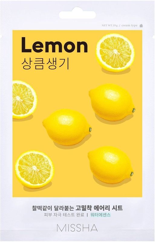 Missha - Airy Fit Sheet Mask Lemon - Gezichtsmasker - Citroenextract