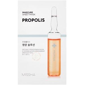 Missha Mascure Propolis voedende sheet mask voor Gevoelige en Geirriteerde Huid 28 ml