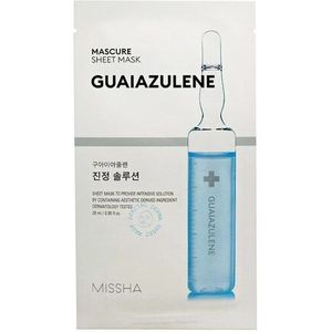 Missha - Mascure Calming Solution Sheet Mask - Guaiazuleen - Gezichtsmasker - Kalmerend