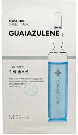 Missha - Mascure Calming Solution Sheet Mask - Guaiazuleen - Gezichtsmasker - Kalmerend