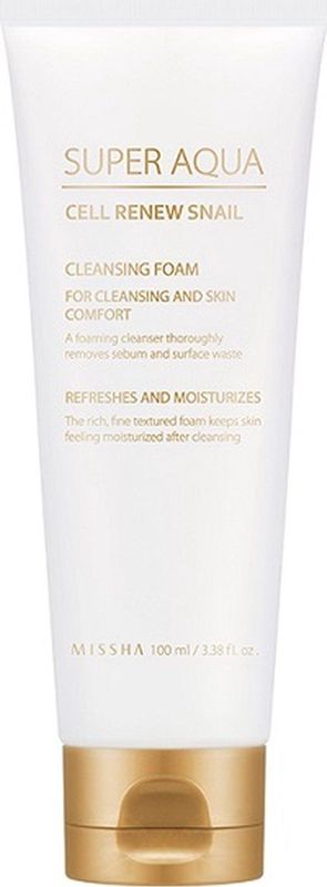 Missha - Super Aqua Cell Renew - Cleansing Foam - 100 ml - Slakkenschuimreiniger