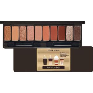 Etude House Play Color Eyes Palette (Caffeine Holic) - Oogschaduw Palette - Brown Nudes - Warm Tones - Eyeshadow Set - Popular Korean Beauty 2022