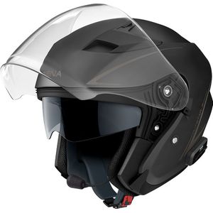 Sena Outstar S Bluetooth geïntegreerde open helm met geïntegreerde Bluetooth-intercom en smartphone-connectiviteit (mat zwart, M)