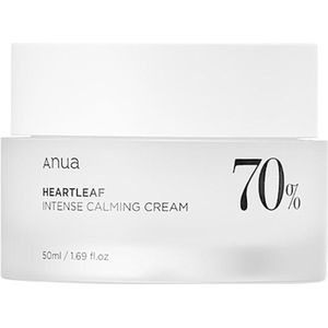 Anua Heartleaf 70% Intense Calming Cream Intensief Kalmerende en Beschermende Crème voor Alle Huidtypen Zelfs Gevoelige Huid 50 ml