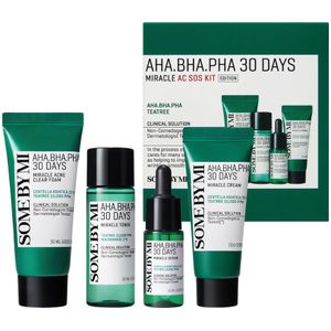 Some By Mi AHA BHA PHA 30 Days Miracle AC SOS Kit 4st ( 30ml, 30ml, 10ml, 20g)