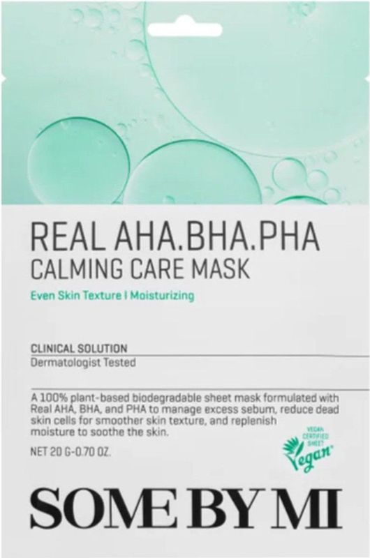 Some By Mi - Real Care Mask - Aha-Bha-Pha Calming Care - 20 ml