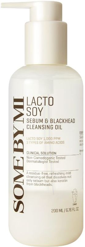 Some By Mi - Lacto Soy Sebum & Blackhead Cleansing Oil - Zachte Reinigingsolie - 200 ml