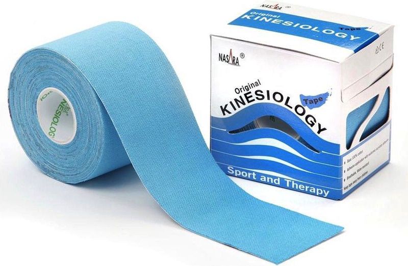 Nasara - Kinesiologie Tape - Blauw - 5 Meter x 5 cm