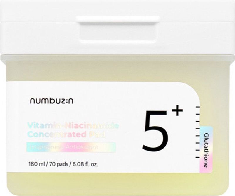 Numbuzin No.5+ Verhelderende Pads - 70 Stuks - Met Vitaminen en Niacinamide