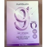 numbuzin - NAD+ BIO Lifting-sil Full Face Mask - 4 Stuks - Inclusief Lifting Band