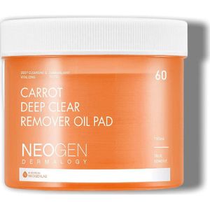 Dermalogy Carrot Deep Clear Remover Oil Pad [60 sheets]/ 150 ml