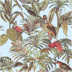 Dutch Wallcoverings - Embellish Bird of Paradise Multi - Vliesbehang - Multicolor - 10m x 53cm