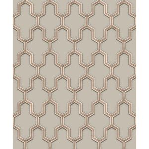 DUTCH WALLCOVERINGS Behang Geometric goudkleurig en groen