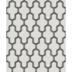 DUTCH-WALLCOVERINGS-Behang-Geometric-wit-en-zwart