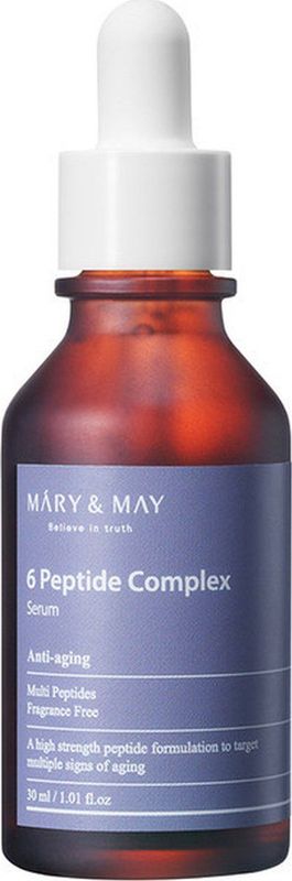 Mary & May - 6 Peptide Complex Serum - Gezichtscreme - 30ml - Peptiden