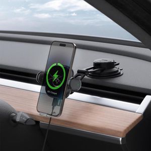 Spigen OneTap Raam/Dashboard Telefoonhouder - Draadloos opladen - Universeel - Black